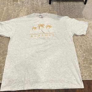 VTG 90s Palm Tree Bahamas Nassau Embroidered Tee size XL NWOT  single stitched